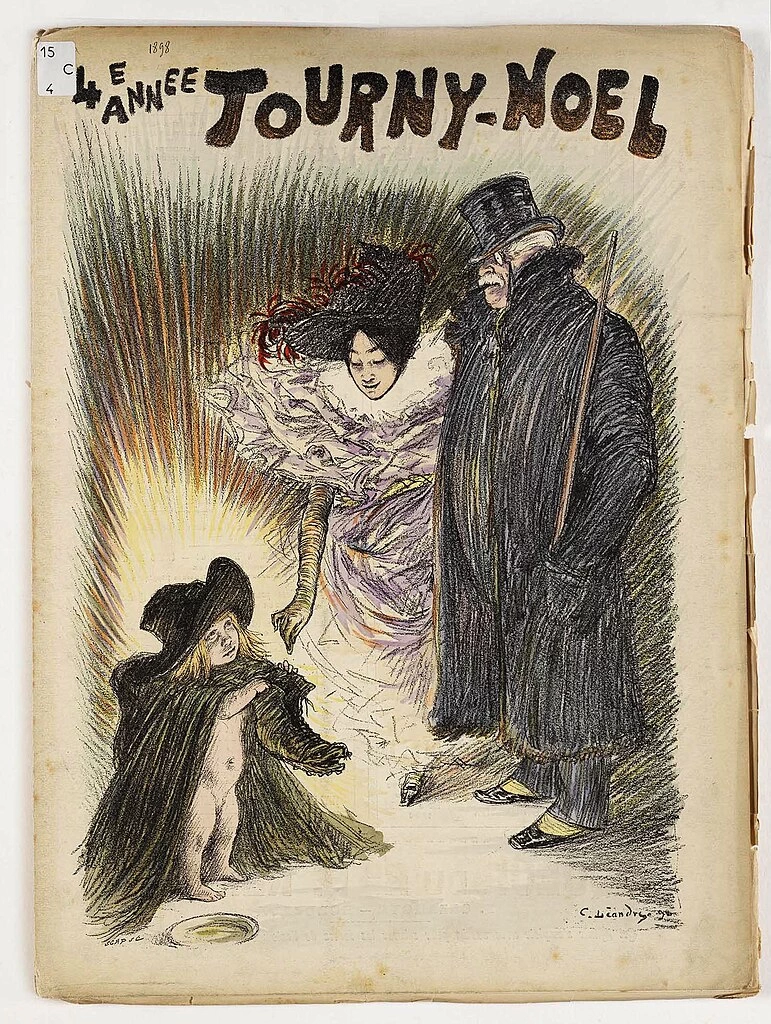 Charles Léandre - Copertina Tourny, Natale del 1898